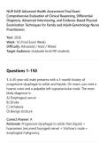 NUR 643E Advanced Health Assessment Final Exam&colon;&NewLine;Comprehensive Evaluation of Clinical Reasoning&comma; Differential&NewLine;Diagnosis&comma; Advanced Interviewing&comma; and Evidence-Based Physical&NewLine;Examination Techniques for Family and Adult-Gerontology Nurse&NewLine;Practitioners
