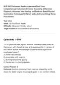NUR 643E Advanced Health Assessment Final Exam&colon;&NewLine;Comprehensive Evaluation of Clinical Reasoning&comma; Differential&NewLine;Diagnosis&comma; Advanced Interviewing&comma; and Evidence-Based Physical&NewLine;Examination Techniques for Family and Adult-Gerontology Nurse&NewLine;Practitioners