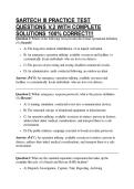 SARTECH III PRACTICE TEST QUESTIONS V&period;2 WITH COMPLETE SOLUTIONS 100&percnt; CORRECT&excl;&excl;&excl;