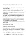 SCM FINAL EXAM QUESTIONS AND ANSWERS