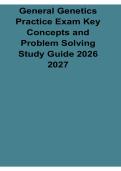 General Genetics Practice Exam Key Concepts and Problem Solving Study Guide 2026&sol; 2027 with Solution Manual Answers Practice Test Review