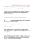 BADM 7050 &num;1 Questions with Correct Answers