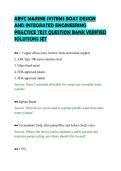 ABYC MARINE SYSTEMS BOAT DESIGN &NewLine;AND INTEGRATED ENGINEERING &NewLine;PRACTICE TEST QUESTION BANK VERIFIED &NewLine;SOLUTIONS SET 