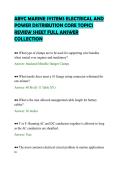 ABYC MARINE SYSTEMS ELECTRICAL AND &NewLine;POWER DISTRIBUTION CORE TOPICS &NewLine;REVIEW SHEET FULL ANSWER &NewLine;COLLECTION