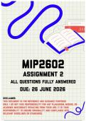 MIP2602 Assignment 3 Memo &vert; Due 26 June 2026
