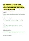 CJIS SECURITY TEST 25 QUESTIONS&NewLine;COMPREHENSIVE EXAMINATION TEST&NewLine;SOLVED QUESTIONS AND ANSWERS FULL&NewLine;SOLUTION GRADED A&plus;