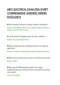ABYC ELECTRICAL EXAM 2026 SCRIPT &NewLine;COMPREHENSIVE ANSWERS VERIFIED &NewLine;EXCELLENCE 
