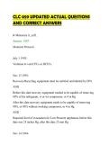 CLC 059 UPDATED ACTUAL QUESTIONS&NewLine;AND CORRECT ANSWERS&NewLine;