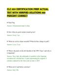 CLC 059 CERTIFICATION PREP ACTUAL&NewLine;TEST WITH VERIFIED SOLUTIONS 100&NewLine;PERCENT CORRECT&NewLine;