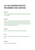 CLC 106 ACQUISITION LIFECYCLE&NewLine;PROCUREMENT STUDY GUIDE 2026&NewLine;