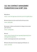CLC 106 CONTRACT MANAGEMENT&NewLine;FOUNDATIONS EXAM SCRIPT 2026&NewLine;