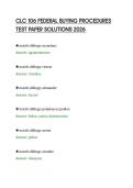 CLC 106 FEDERAL BUYING PROCEDURES&NewLine;TEST PAPER SOLUTIONS 2026&NewLine;
