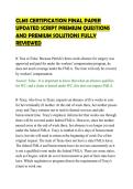 CLMS CERTIFICATION FINAL PAPER&NewLine;UPDATED SCRIPT PREMIUM QUESTIONS&NewLine;AND PREMIUM SOLUTIONS FULLY&NewLine;REVIEWED