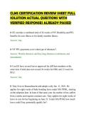 CLMS CERTIFICATION REVIEW SHEET FULL&NewLine;SOLUTION ACTUAL QUESTIONS WITH&NewLine;VERIFIED RESPONSES ALREADY PASSED