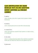 CLMS CERTIFICATION TEST BANK&NewLine;BUNDLED TESTS SOLVED QUESTIONS&NewLine;EXPERT CERTIFIED 100 PERCENT&NewLine;CORRECT
