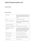 Maryland Psychology Jurisprudence Exam