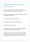 Nsg 130 Evidence-Based Practice Questions With Correct Answers