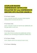 ACCUPLACER READING &NewLine;COMPREHENSION CERTIFICATION &NewLine;EVALUATION TEST 2026 COMPREHENSIVE &NewLine;QUESTIONS WITH SOLUTIONS GRADED A&plus;
