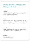 NSG 130 Professional Nursing Concepts With Correct Answers 
