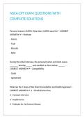 NSCA-CPT EXAM QUESTIONS WITH COMPLETE SOLUTIONS 