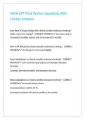 NSCA-CPT Final Review Questions With Correct Answers 