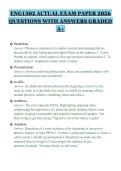 ENG1502 ACTUAL EXAM PAPER 2026&NewLine;QUESTIONS WITH ANSWERS GRADED&NewLine;A&plus;