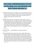 ENG1502 COMPREHENSIVE STUDY&NewLine;GUIDE 2026 FULL QUESTIONS AND&NewLine;SOLUTIONS GRADED A&plus;