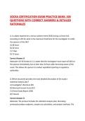 SoCRA CERTIFICATION EXAM PRACTICE BANK&colon; 300 QUESTIONS WITH CORRECT ANSWERS & DETAILED RATIONALES