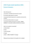 HVAC Study Guide Questions With Correct Answers