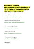 ACCUPLACER READING &NewLine;COMPREHENSION FINAL PAPER 2026 &NewLine;VERIFIED QUESTIONS WITH SOLUTIONS &NewLine;GRADED A&plus;