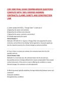 CON 3900 FINAL EXAM COMPREHENSIVE QUESTIONS COMPLETE WITH 100&percnt; VERIFIED ANSWERS CONTRACTS&comma; CLAIMS&comma; SURETY&comma; AND CONSTRUCTION LAW