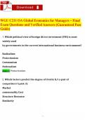 WGU C211 OA Global Economics for Managers &ndash; Final Exam Questions and Verified Answers &lpar;Guaranteed Pass Guide&rpar;