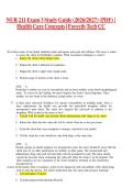 NUR 211 Exam 3 Study Guide &lpar;2026 2027&rpar; &lpar;PDF&rpar; Health Care Concepts Forsyth Tech CC&period;