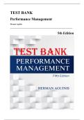 Test Bank &mdash; Performance Management&comma; 5th Edition &lpar;Herman Aguinis&comma; 2023&rpar; &vert; All Chapters 1-11 Covered&NewLine;