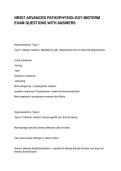 NR507 ADVANCED PATHOPHYSIOLOGY MIDTERM EXAM QUESTIONS WITH ANSWERS
