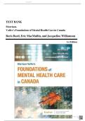 TEST BANK Morrison-Valfre&rsquo;s Foundations of Mental Health Care in Canada Boris Bard&comma; Eric MacMullin&comma; and Jacqueline Williamson 1st Edition &vert;&vert;ISBN&colon;9781771722339