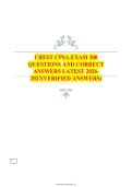 CREST CPSA Exam 2026&ndash;2027 &vert; 300 Practice Questions with Verified Answers Study Guide