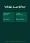 Cisco CCNA 200-301 Routing and Switching Master Notes Exam Prep 2026&sol;2027 &ndash; Complete Exam-Style Questions &vert; Detailed Rationales &ndash; Pass Guaranteed &ndash; A&plus; Graded&NewLine;&NewLine;