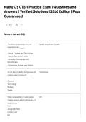 Matty C's CTS-I Practice Exam &vert; Questions and&NewLine;Answers &vert; Verified Solutions &vert; 2026 Edition &vert; Pass&NewLine;Guaranteed