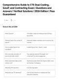 Comprehensive Guide to CTS Deal Costing&comma;&NewLine;GAAP&comma; and Contracting Exam &vert; Questions and&NewLine;Answers &vert; Verified Solutions &vert; 2026 Edition &vert; Pass&NewLine;Guaranteed