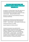 CLG 0010 DoD Exam 2026-2027 &ndash; Graded A&plus; Questions & Answers&NewLine;&NewLine;