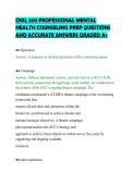 CNSL 503 PROFESSIONAL MENTAL&NewLine;HEALTH COUNSELING PREP QUESTIONS&NewLine;AND ACCURATE ANSWERS GRADED A&plus;