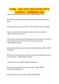 CCMA - NHA 2025 QUESTIONS WITH &NewLine;CORRECT ANSWERS 2026