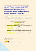 Ati A&P Proctored Exam Study Guide &vert; Comprehensive Practice Exam Questions & Verified Answers &lpar;Newest Update 2026 &ndash; 2027 Rated A&plus;&rpar; &NewLine;