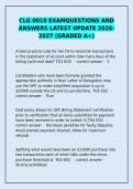 CLG 0010 Exam 2026-2027 &ndash; Graded A&plus; Questions & Answers&NewLine;&NewLine;