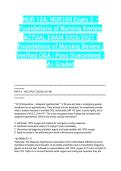 NUR 104&sol; NUR104 Exam 3 &ndash; Foundations of Nursing Review ACTUAL EXAM 2026&sol;2027 &vert; Foundations of Nursing Review &vert; Verified Q&A &vert; Pass Guaranteed - A&plus; Graded
