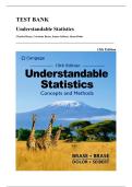 Test Bank &mdash; Understandable Statistics&comma; 13th Edition &lpar;Brase&comma; Brase&comma; Seibert & Dolor&comma; 2022&rpar; &vert; All Chapters Covered&NewLine;