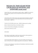 Texas LTC Test Exam 2026&sol;2027 &ndash; Upgraded Questions and Answers &ndash; Comprehensive License Preparation Material