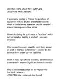 CFI FMVA FINAL EXAM WITH COMPLETE &NewLine;QUESTIONS AND ANSWERS 