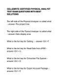 CELLEBRITE CERTIFIED PHYSICAL ANALYST &NewLine;TEST EXAM QUESTIONS WITH BEST &NewLine;SOLUTIONS
